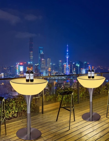 Стол светящийся круглый на металическом основании 60х60х56 Стол светящийся круглый на металическом основании 60х60х56